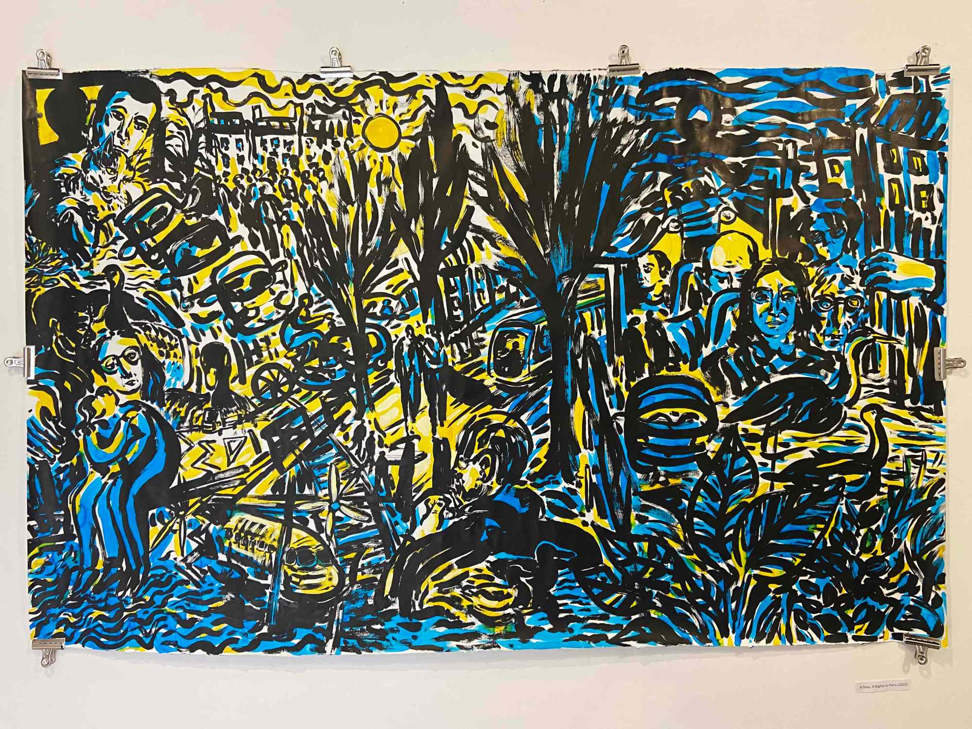 Francois Giro, 4 Days, 4 Nights in Paris (2022), 96x150 cm 