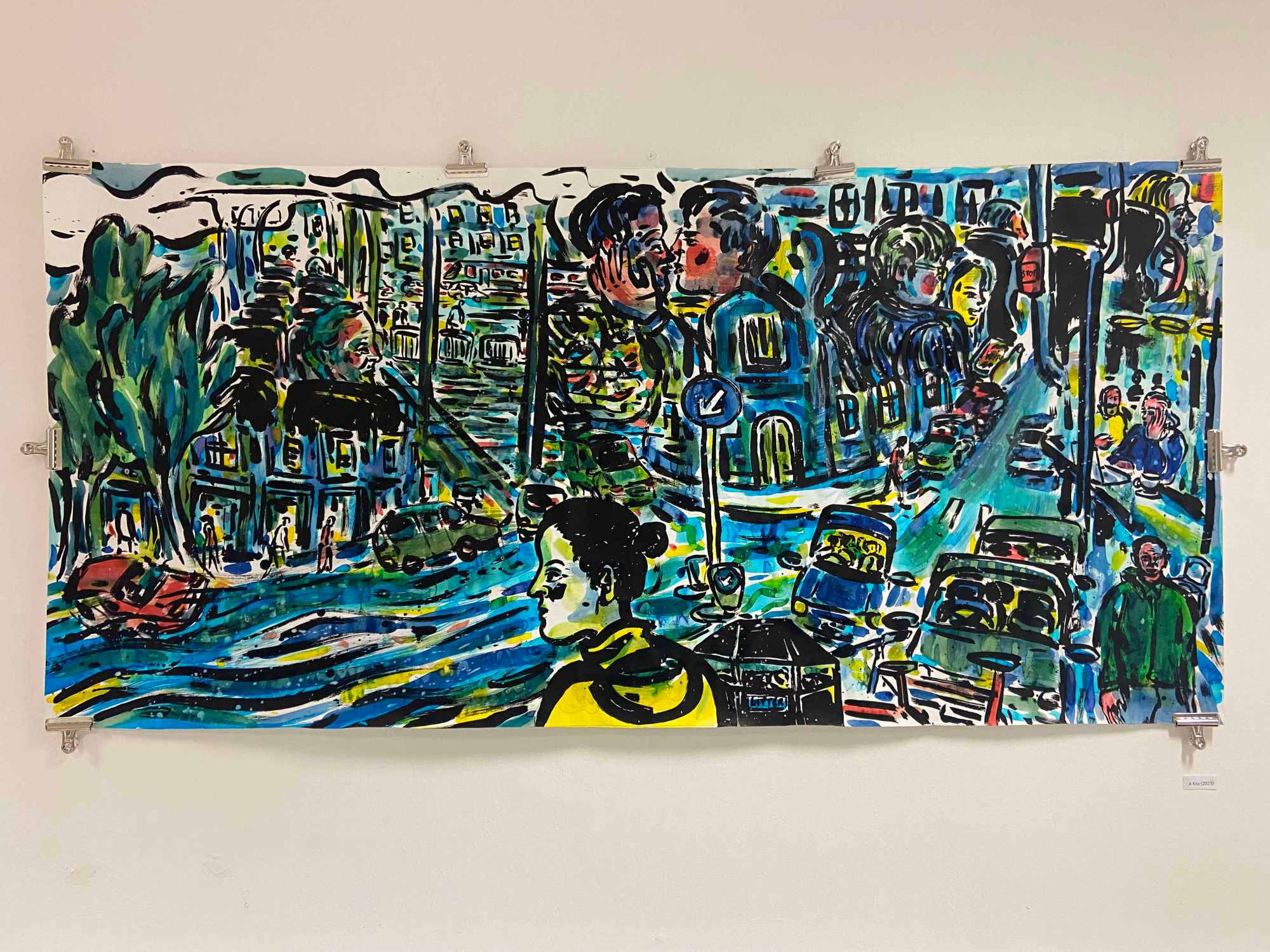 Francois Giro, A Kiss (2023), 74x150 cm