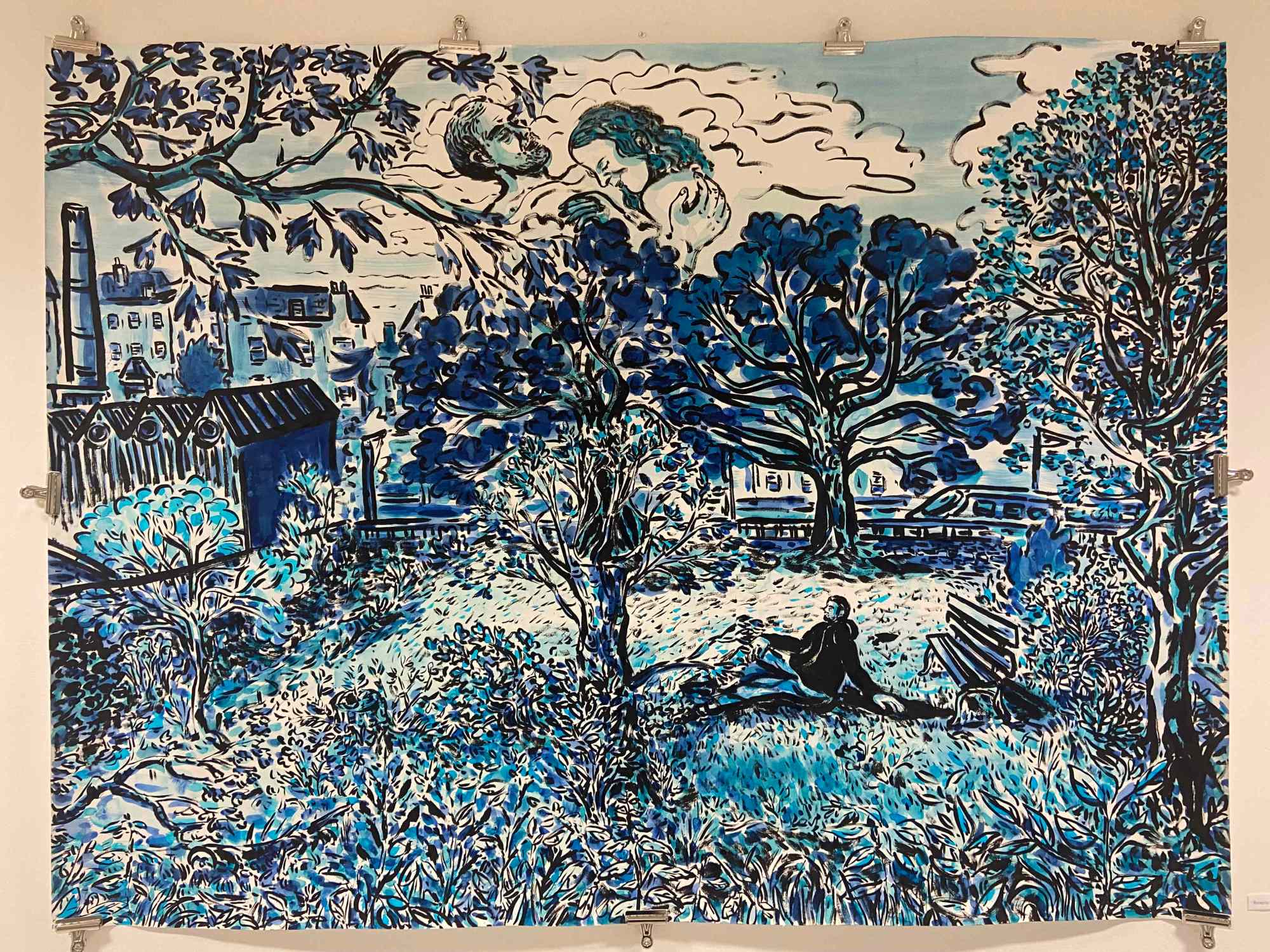 Francois Giro, Reverie in North Merchiston Cemetery (2023), 112x150 cm